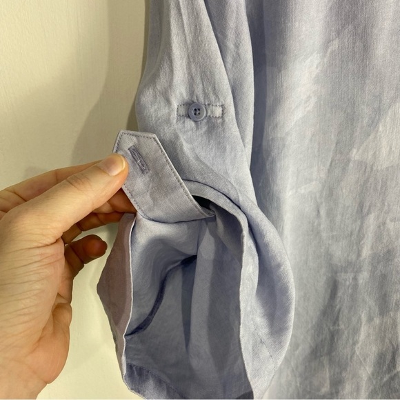 Cloth & Stone Tie Dye Beachy BOHO Flowy Popover Mini Dress Blue Size Medium - Picture 3 of 7